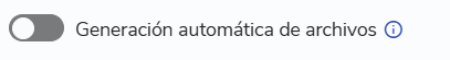 Toggle para activar la automatización